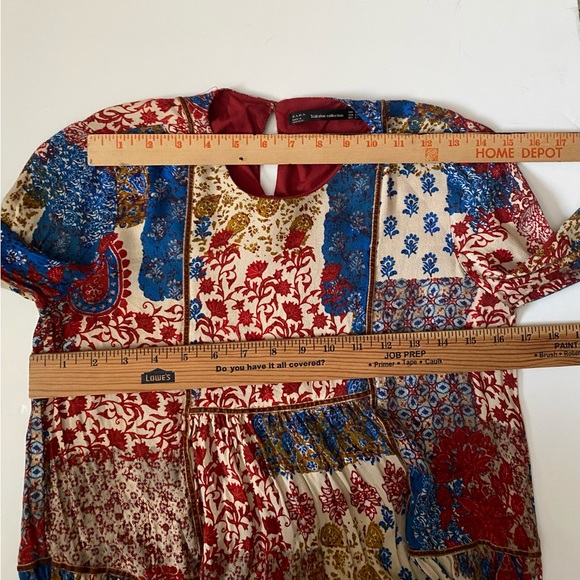 ZARA Trafaluc collection Floral Cottage Core Boho Prairie Midi Dress - Picture 2 of 14